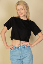 Load image into Gallery viewer, French Terry Toggle Drawstring Crop Top (CAPELLA)