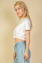 Load image into Gallery viewer, French Terry Toggle Drawstring Crop Top (CAPELLA)