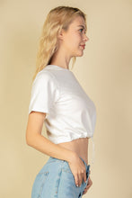 Load image into Gallery viewer, French Terry Toggle Drawstring Crop Top (CAPELLA)