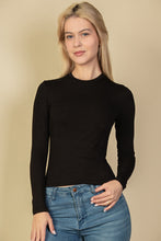 Load image into Gallery viewer, Ribbed Round Neck Long Sleeve Top (CAPELLA)