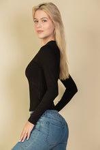 Load image into Gallery viewer, Ribbed Round Neck Long Sleeve Top (CAPELLA)