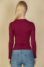 Load image into Gallery viewer, Ribbed Round Neck Long Sleeve Top (CAPELLA)