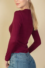 Load image into Gallery viewer, Ribbed Round Neck Long Sleeve Top (CAPELLA)