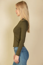 Load image into Gallery viewer, Ribbed Round Neck Long Sleeve Top (CAPELLA)