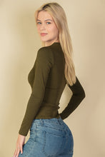 Load image into Gallery viewer, Ribbed Round Neck Long Sleeve Top (CAPELLA)