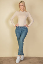 Load image into Gallery viewer, Ribbed Round Neck Long Sleeve Top (CAPELLA)