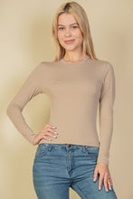 Load image into Gallery viewer, Ribbed Round Neck Long Sleeve Top (CAPELLA)