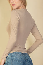 Load image into Gallery viewer, Ribbed Round Neck Long Sleeve Top (CAPELLA)