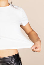 Load image into Gallery viewer, Basic Short Sleeve Ribbed Round Neck Top (CAPELLA)