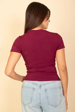 Load image into Gallery viewer, Ribbed Round Neck Short Sleeve Top (CAPELLA)