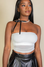 Load image into Gallery viewer, Cropped Strapless Top with Mesh (capella)