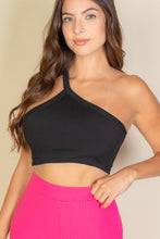 Load image into Gallery viewer, One Shoulder Ribbed Cropped Top (CAPELLA)