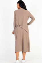 Load image into Gallery viewer, Ribbed Cardigan &amp; Cami Midi Bodycon Dress (CAPELLA)