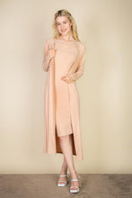 Load image into Gallery viewer, Ribbed Cardigan &amp; Cami Midi Bodycon Dress (CAPELLA)