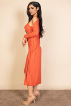 Load image into Gallery viewer, Ribbed Cardigan &amp; Cami Midi Bodycon Dress (CAPELLA)