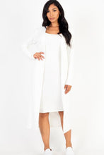 Load image into Gallery viewer, Ribbed Cardigan &amp; Cami Midi Bodycon Dress (CAPELLA)