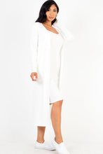 Load image into Gallery viewer, Ribbed Cardigan &amp; Cami Midi Bodycon Dress (CAPELLA)