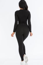 Load image into Gallery viewer, Ribbed Mock Neck Long Sleeve Top &amp; Leggings Set (capella)