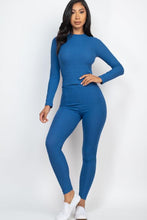 Load image into Gallery viewer, Ribbed Mock Neck Long Sleeve Top &amp; Leggings Set (capella)