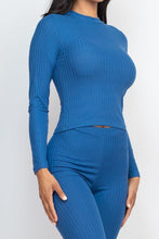 Load image into Gallery viewer, Ribbed Mock Neck Long Sleeve Top &amp; Leggings Set (capella)