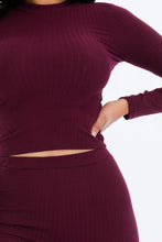 Load image into Gallery viewer, Ribbed Mock Neck Long Sleeve Top &amp; Leggings Set (capella)