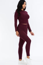 Load image into Gallery viewer, Ribbed Mock Neck Long Sleeve Top &amp; Leggings Set (capella)