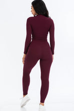 Load image into Gallery viewer, Ribbed Mock Neck Long Sleeve Top &amp; Leggings Set (capella)