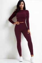 Load image into Gallery viewer, Ribbed Mock Neck Long Sleeve Top &amp; Leggings Set (capella)