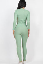 Load image into Gallery viewer, Ribbed Mock Neck Long Sleeve Top &amp; Leggings Set (capella)