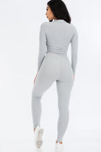 Load image into Gallery viewer, Ribbed Mock Neck Long Sleeve Top &amp; Leggings Set (capella)