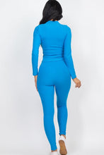 Load image into Gallery viewer, Ribbed Mock Neck Long Sleeve Top &amp; Leggings Set (capella)