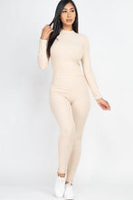 Load image into Gallery viewer, Ribbed Mock Neck Long Sleeve Top &amp; Leggings Set (capella)
