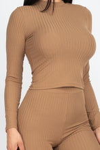 Load image into Gallery viewer, Ribbed Mock Neck Long Sleeve Top &amp; Leggings Set (capella)