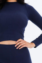 Load image into Gallery viewer, Ribbed Mock Neck Long Sleeve Top &amp; Leggings Set (capella)
