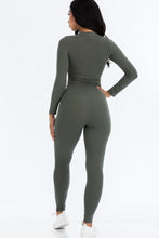 Load image into Gallery viewer, Ribbed Mock Neck Long Sleeve Top &amp; Leggings Set (capella)