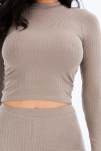 Load image into Gallery viewer, Ribbed Mock Neck Long Sleeve Top &amp; Leggings Set (capella)