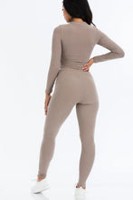 Load image into Gallery viewer, Ribbed Mock Neck Long Sleeve Top &amp; Leggings Set (capella)