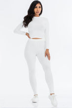 Load image into Gallery viewer, Ribbed Mock Neck Long Sleeve Top &amp; Leggings Set (capella)