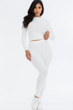 Load image into Gallery viewer, Ribbed Mock Neck Long Sleeve Top &amp; Leggings Set (capella)