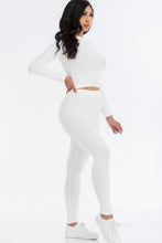 Load image into Gallery viewer, Ribbed Mock Neck Long Sleeve Top &amp; Leggings Set (capella)