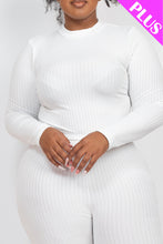 Load image into Gallery viewer, Plus Size Ribbed Mock Neck Long Sleeve Top &amp; Leggings Set (capella)