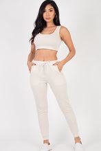 Load image into Gallery viewer, French Terry Cropped Tank Top &amp; Joggers Set (CAPELLA)