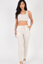 Load image into Gallery viewer, French Terry Cropped Tank Top &amp; Joggers Set (CAPELLA)