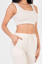 Load image into Gallery viewer, French Terry Cropped Tank Top &amp; Joggers Set (CAPELLA)