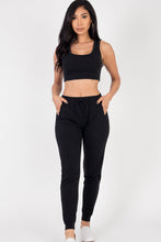 Load image into Gallery viewer, French Terry Cropped Tank Top &amp; Joggers Set (CAPELLA)