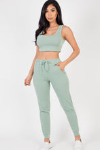 Load image into Gallery viewer, French Terry Cropped Tank Top &amp; Joggers Set (CAPELLA)