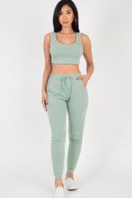 Load image into Gallery viewer, French Terry Cropped Tank Top &amp; Joggers Set (CAPELLA)