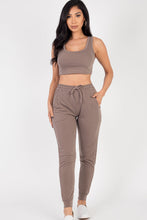 Load image into Gallery viewer, French Terry Cropped Tank Top &amp; Joggers Set (CAPELLA)