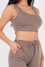 Load image into Gallery viewer, French Terry Cropped Tank Top &amp; Joggers Set (CAPELLA)