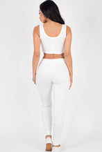 Load image into Gallery viewer, French Terry Cropped Tank Top &amp; Joggers Set (CAPELLA)